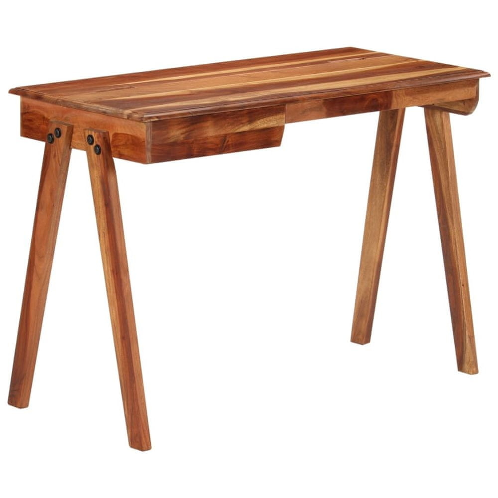 Petromila vidaXL Písací stôl so zásuvkou 110x50x77 cm masívne akáciové drevo
